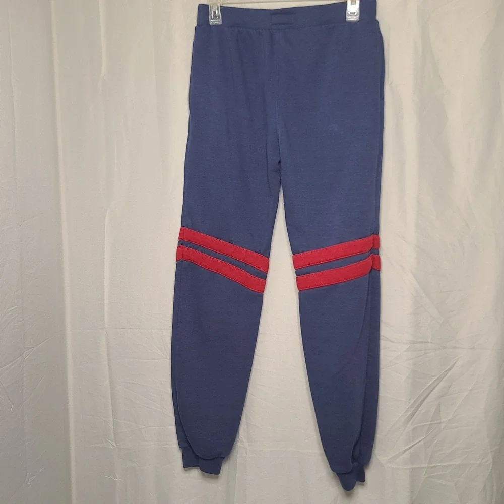 True Religion Joggers Large Men  Blue Red Stripe Thigh Logo Y2k Streetwear‎